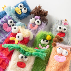 Fluffy Cartoon Monster Socks